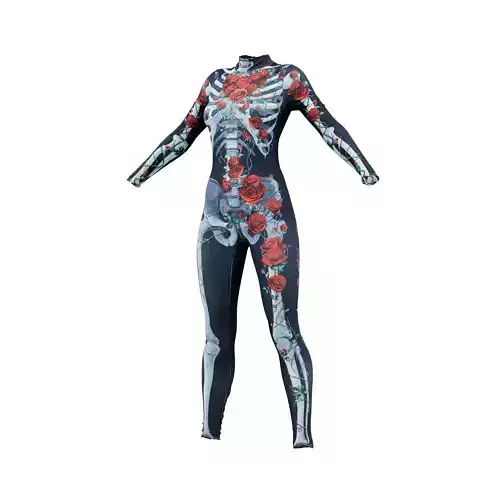 Rose Skeleton Catsuit 3D model