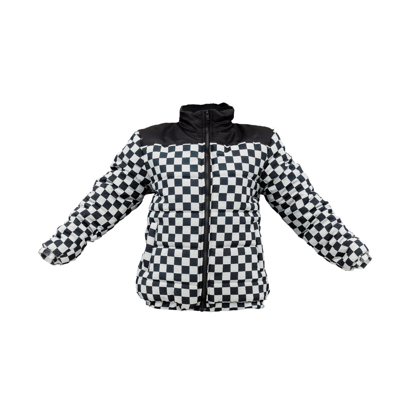 Racing Checkered Jacket 3D model_1