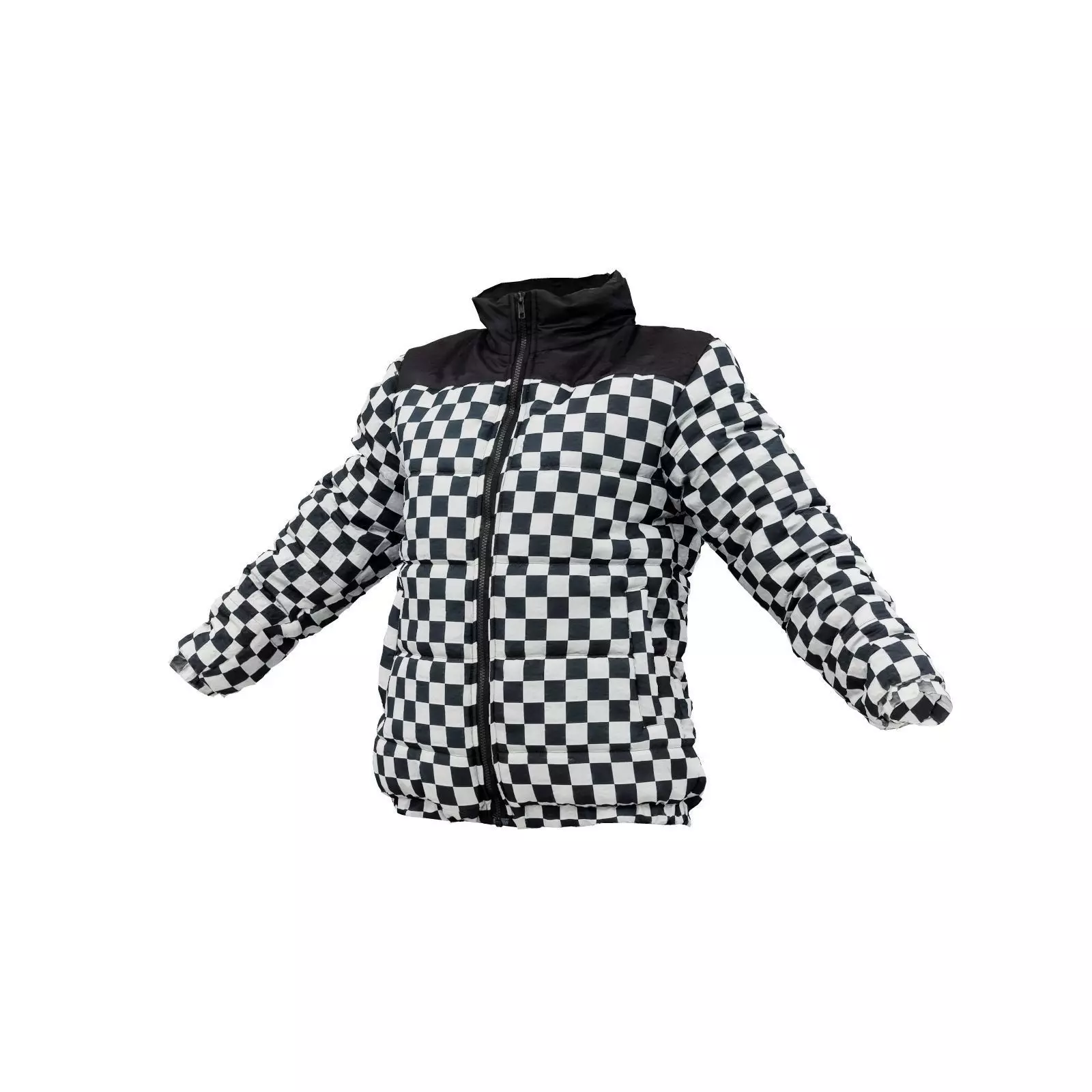 Racing Checkered Jacket 3D model_0