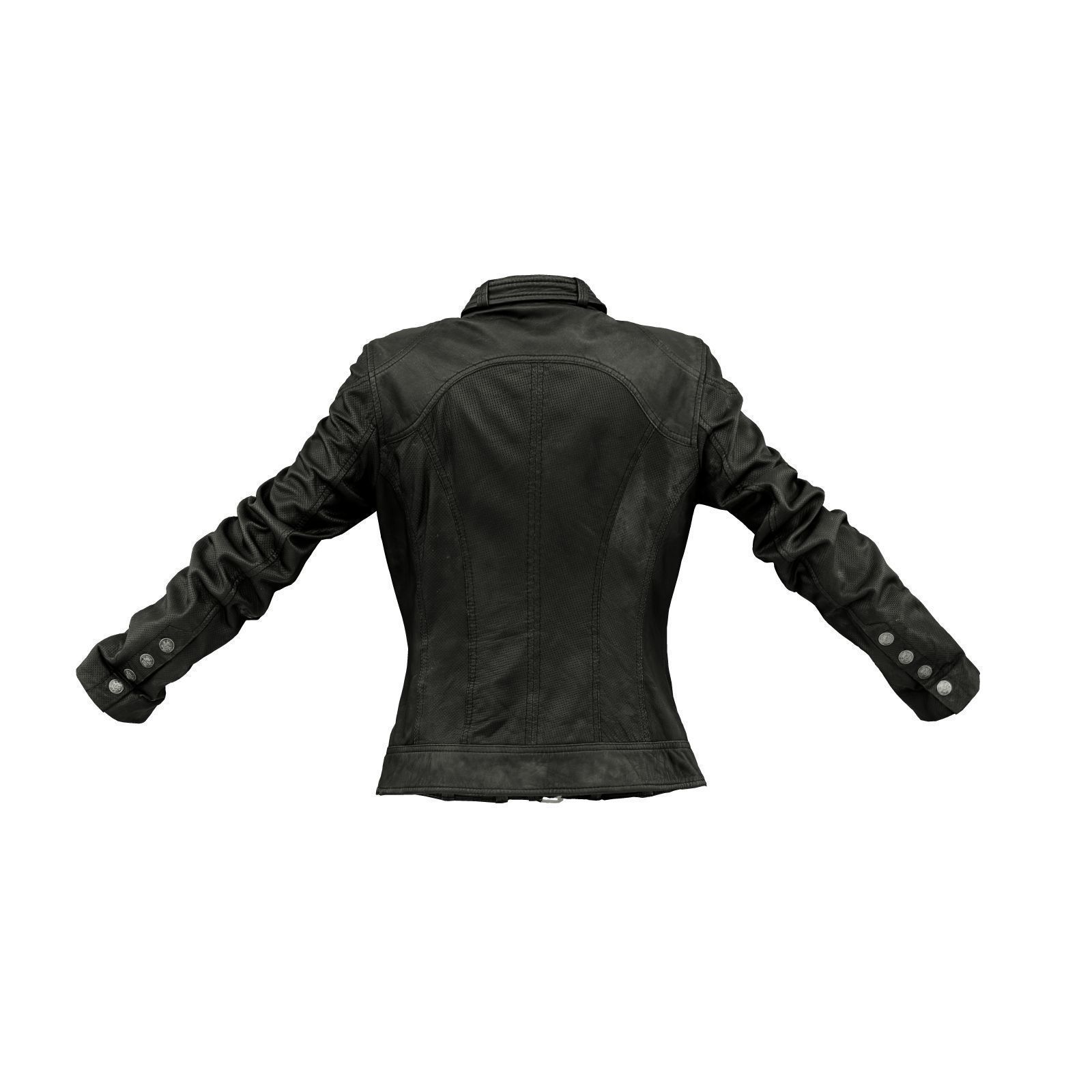 Punctured Leather Jacket 3D model_2