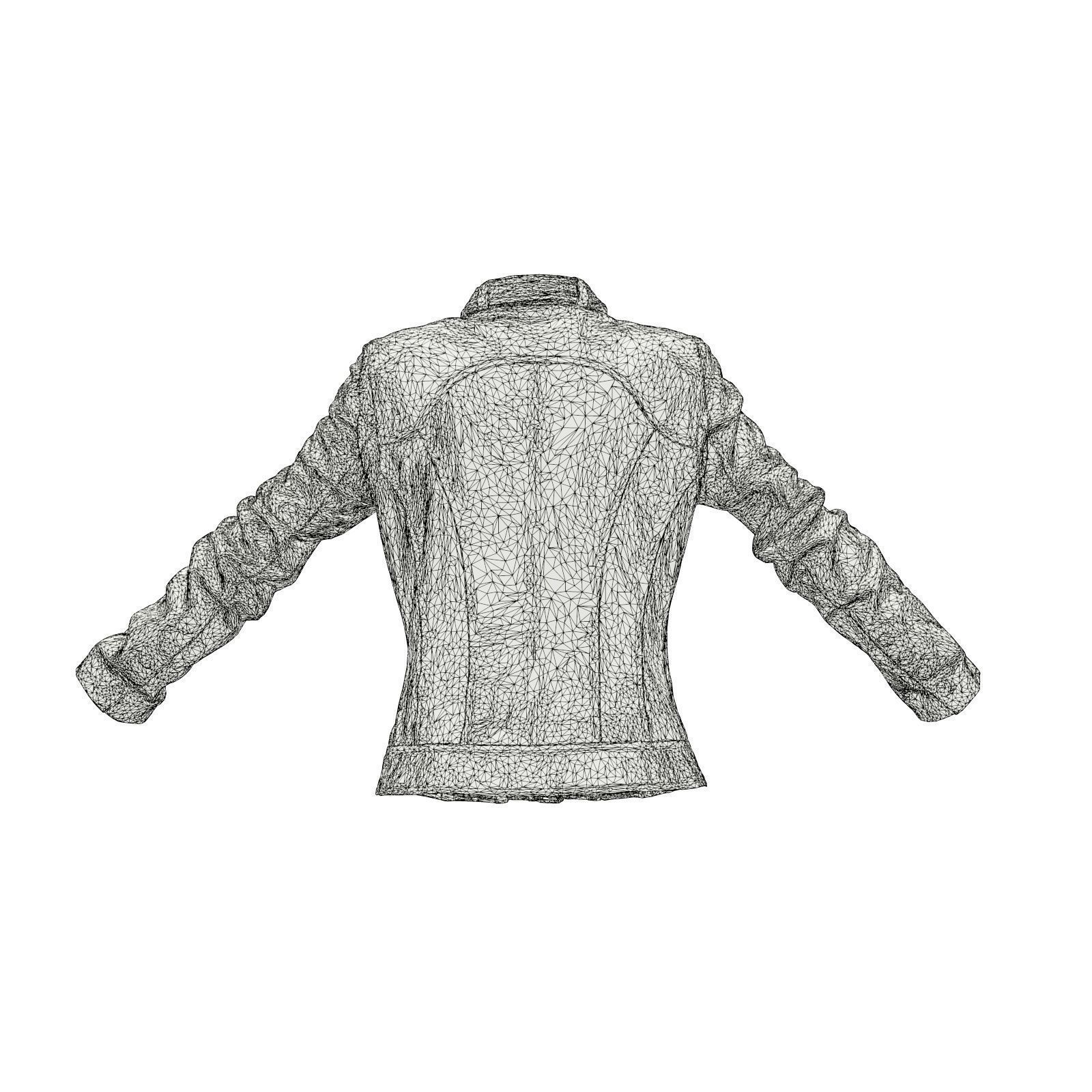 Punctured Leather Jacket 3D model_7