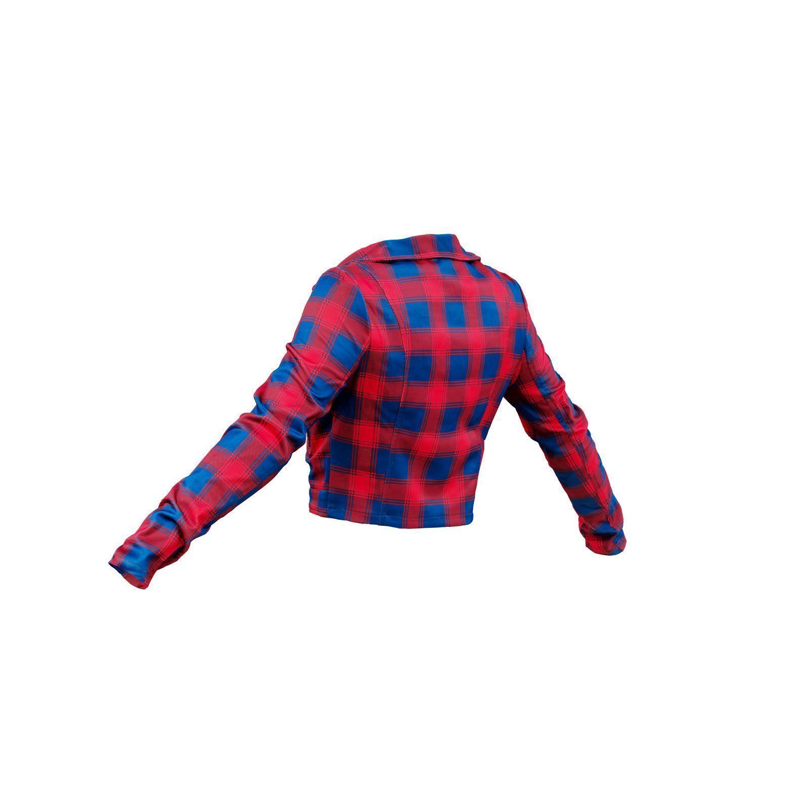Plaid Suit-Jacket 3D model_3