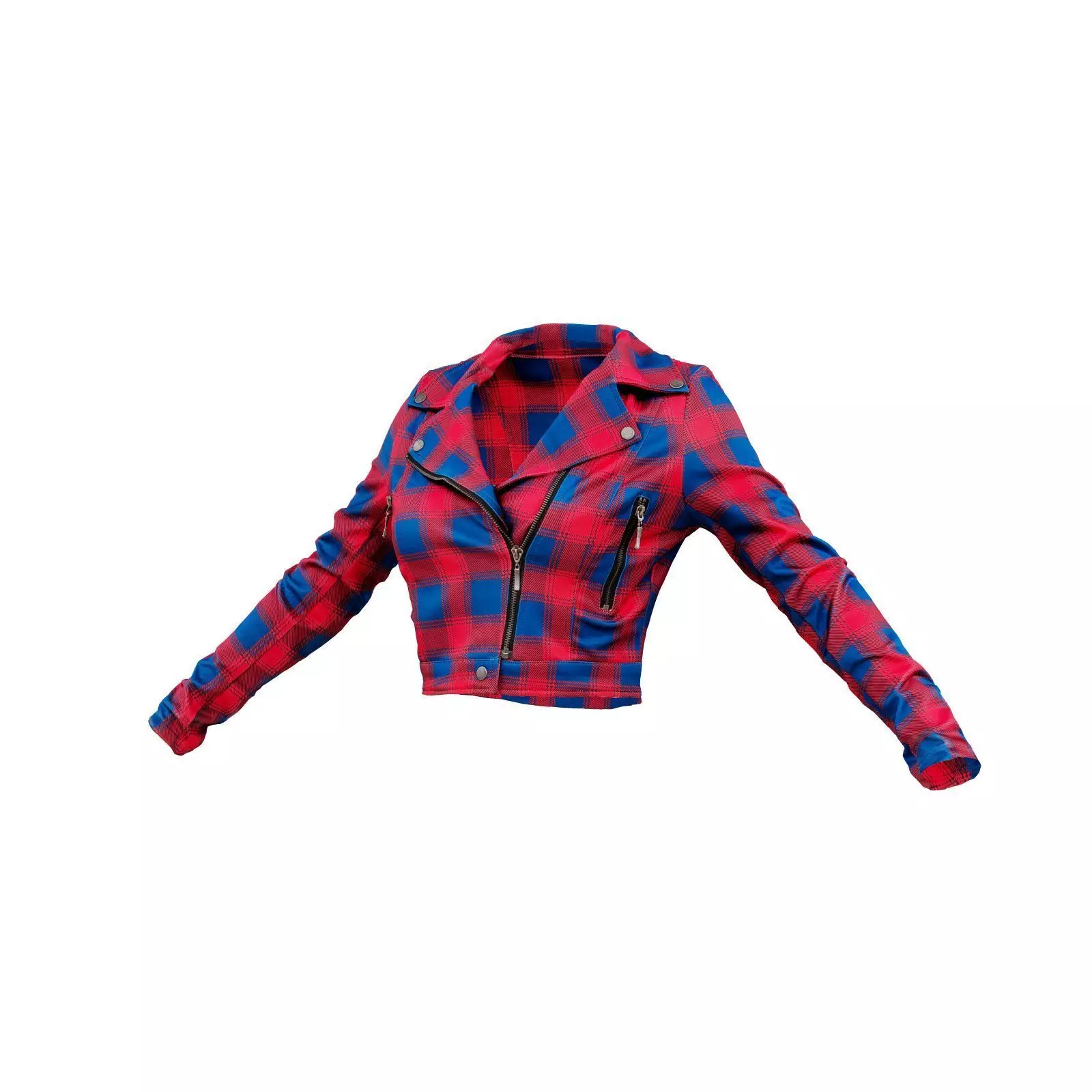 Plaid Suit-Jacket 3D model_0