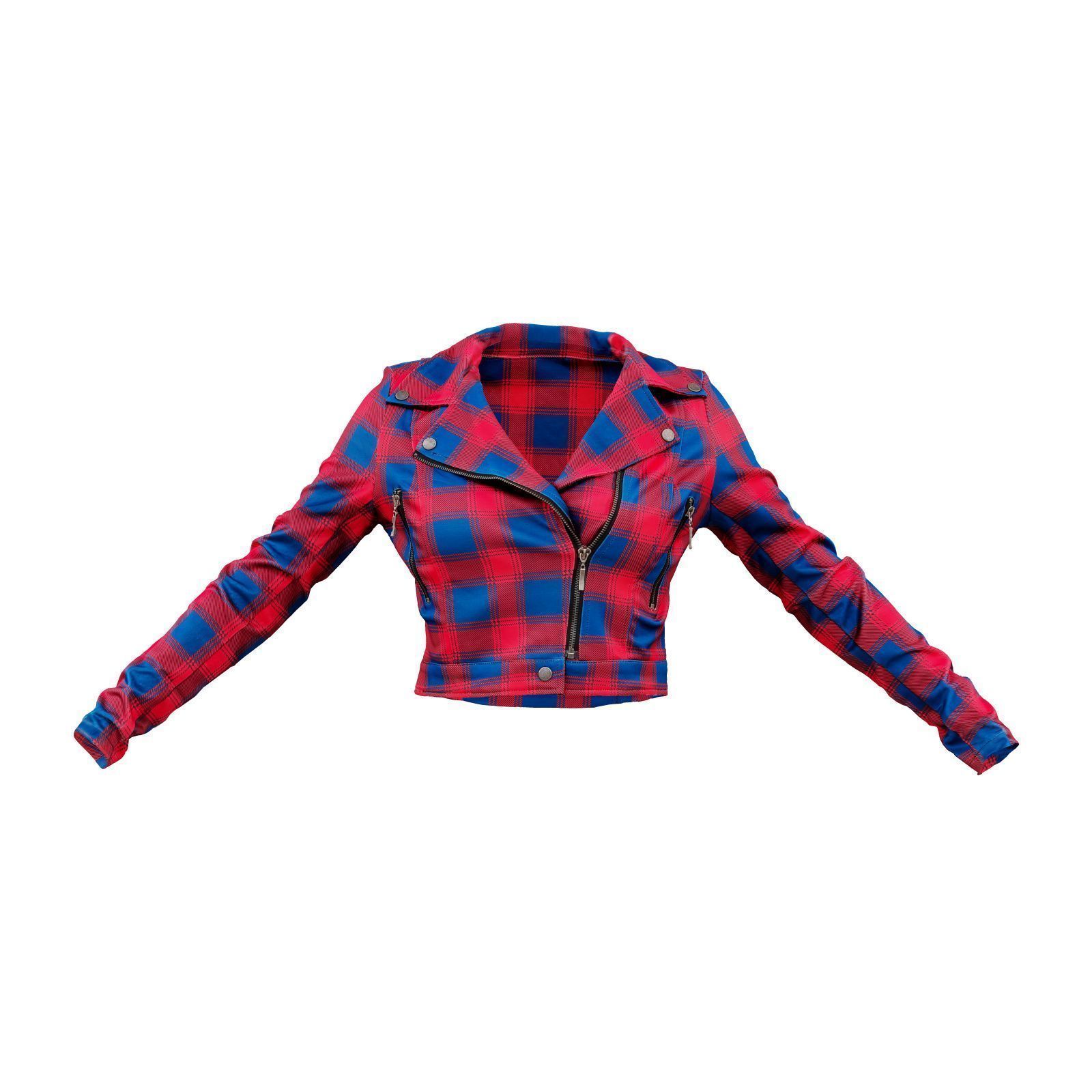 Plaid Suit-Jacket 3D model_1