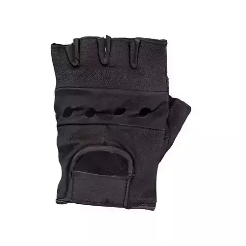 Perforated Leather Biker Gloves