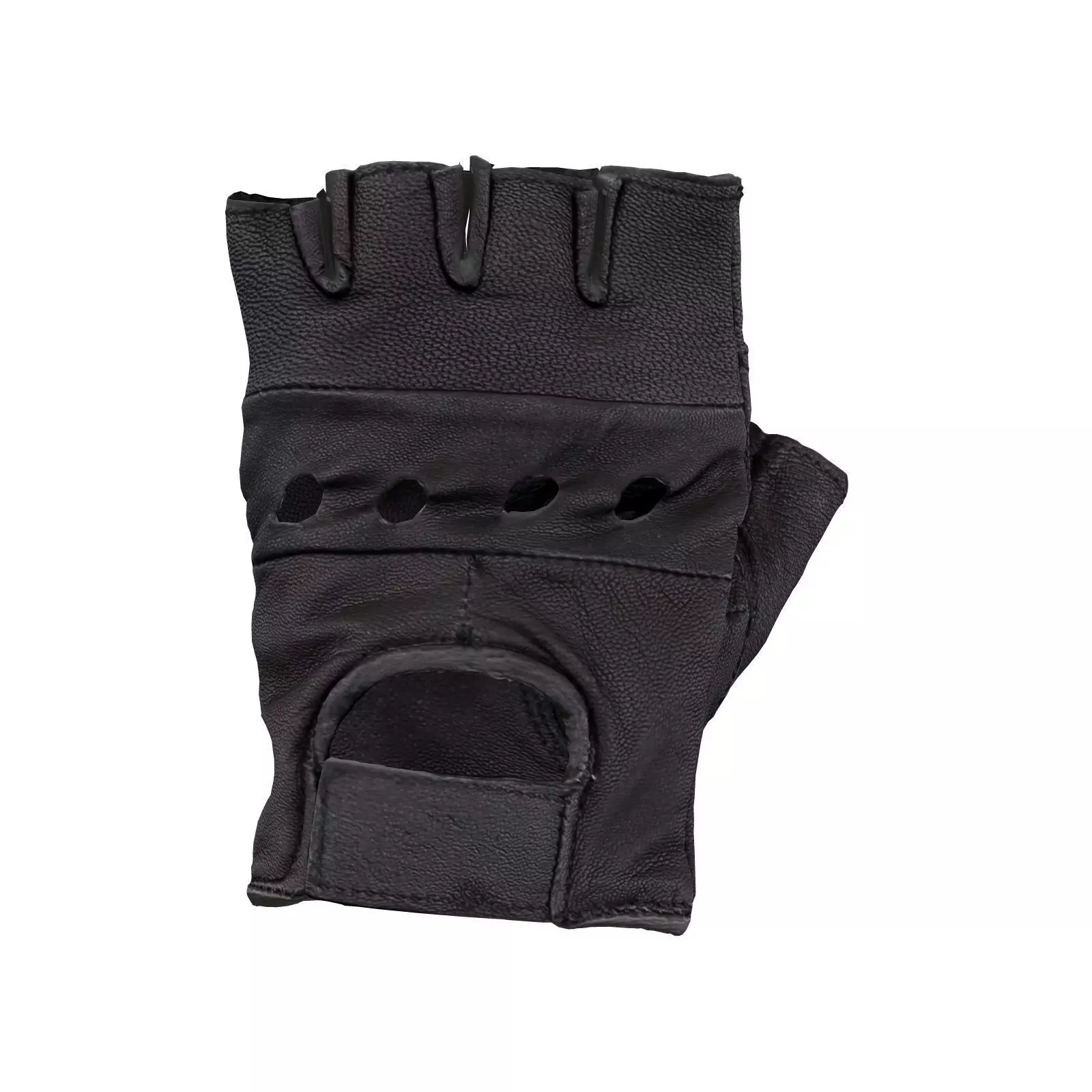 Perforated Leather Biker Gloves 3D model