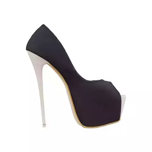 Peep Toe Stiletto Heels 3D model