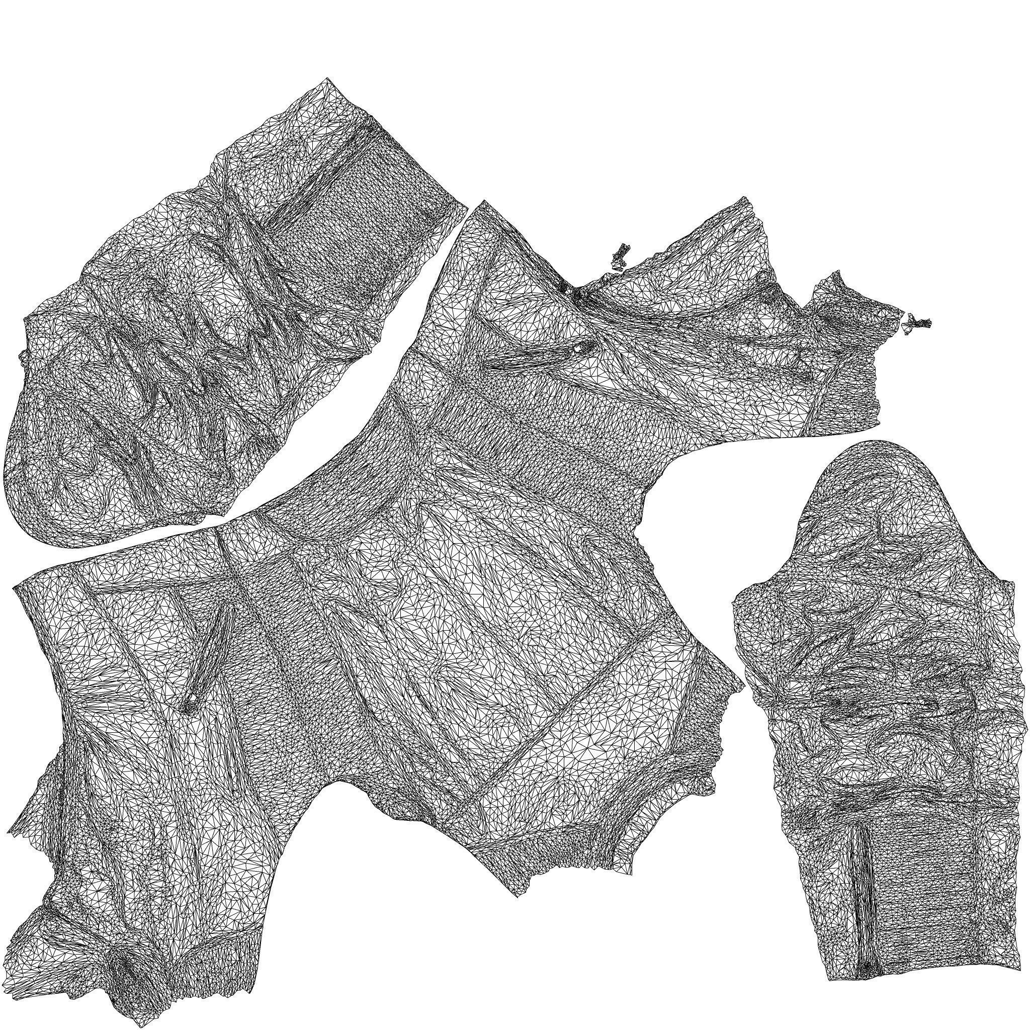 Padded Leather Biker Jacket 3D model_8