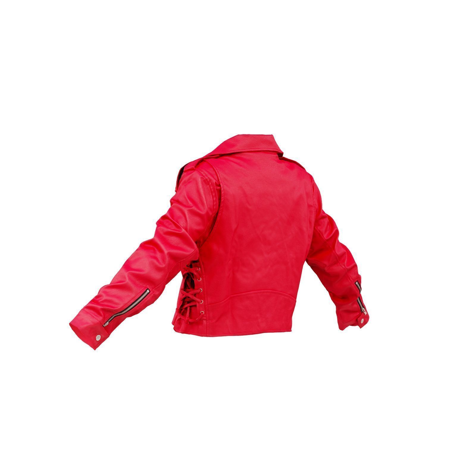 Oversized Biker Jacket 3D model_3