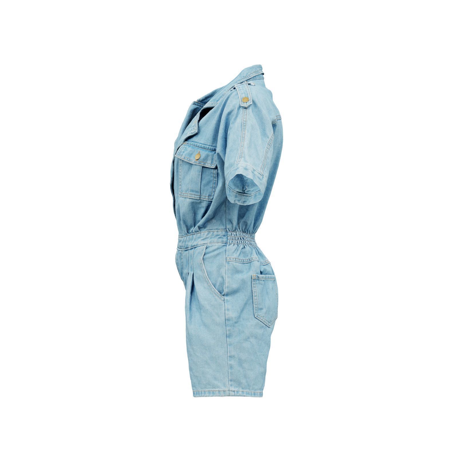 Open Jeans Romper 3D model_4