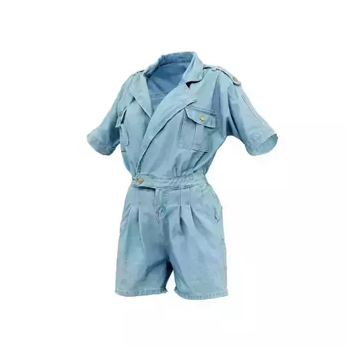 Open Jeans Romper 3D model