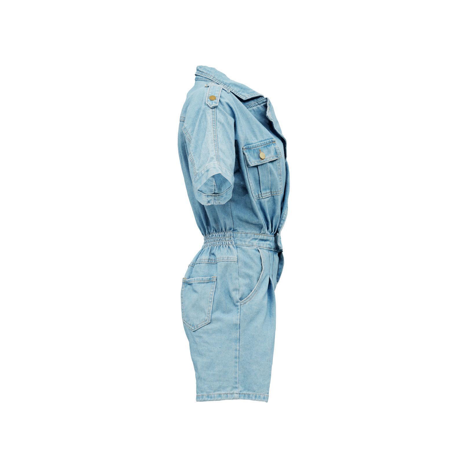 Open Jeans Romper 3D model_5