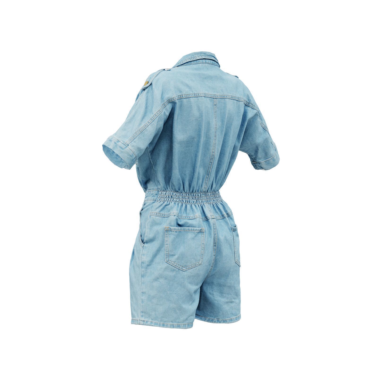 Open Jeans Romper 3D model_3