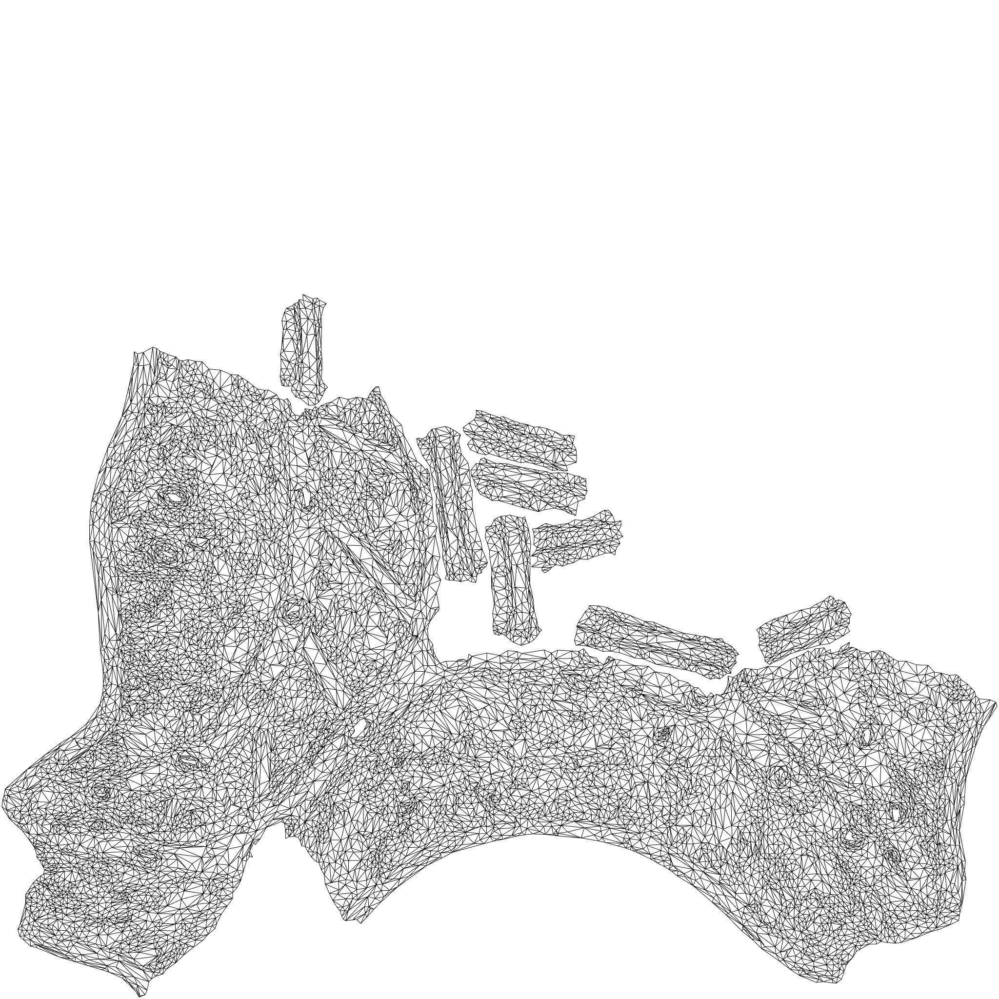 Mouthmask-Hannibal gothic lace face mask 3D model_8