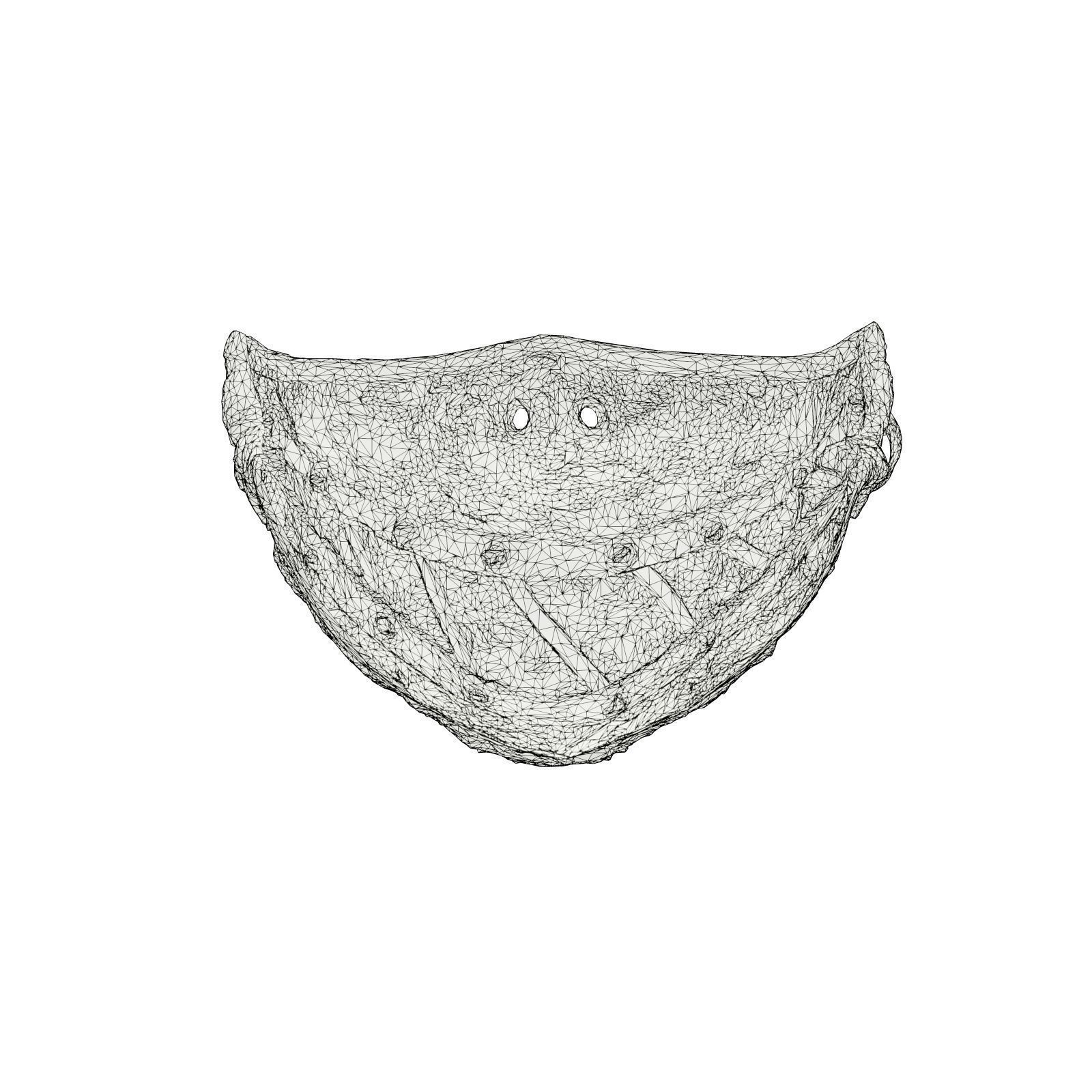 Mouthmask-Hannibal gothic lace face mask 3D model_7
