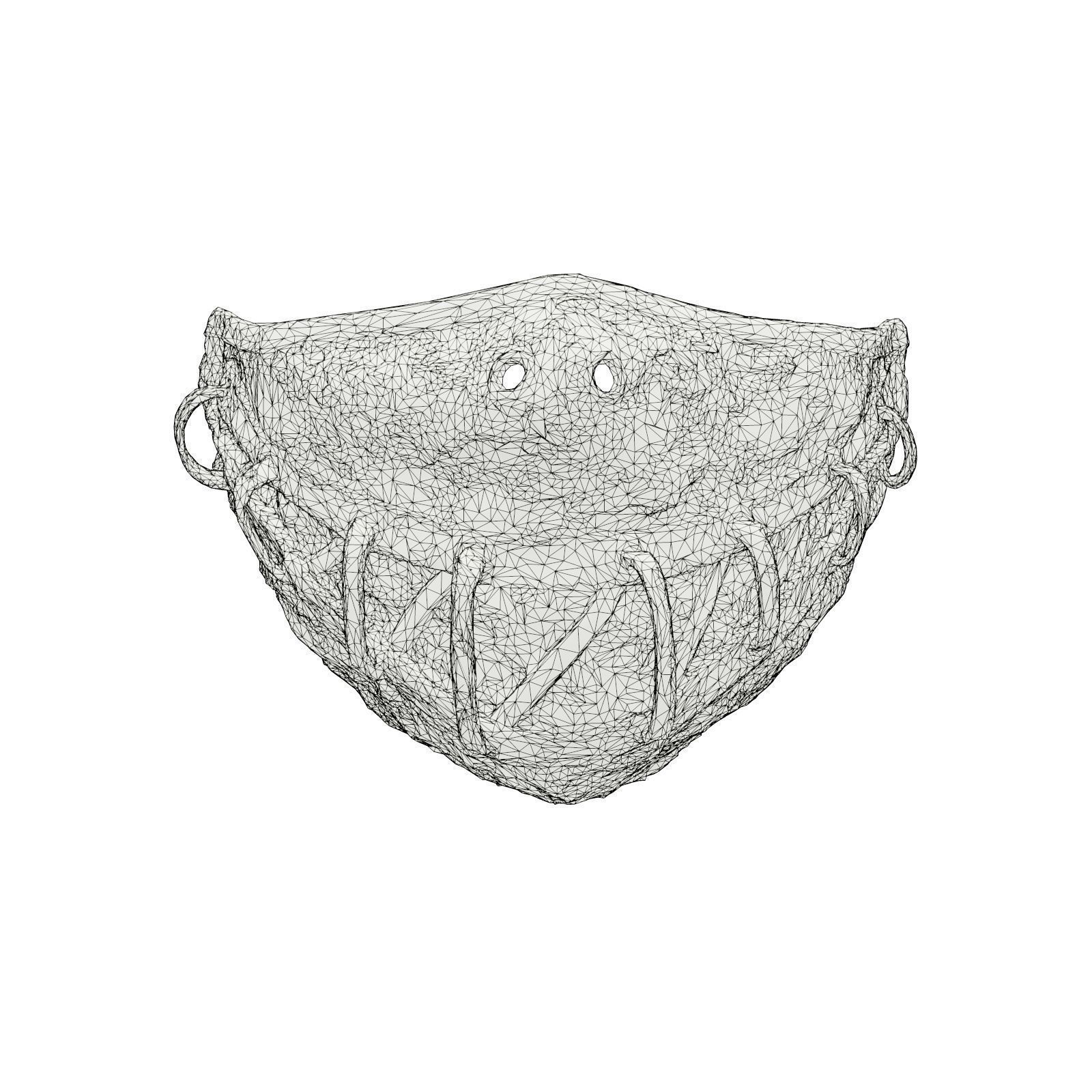 Mouthmask-Hannibal gothic lace face mask 3D model_6