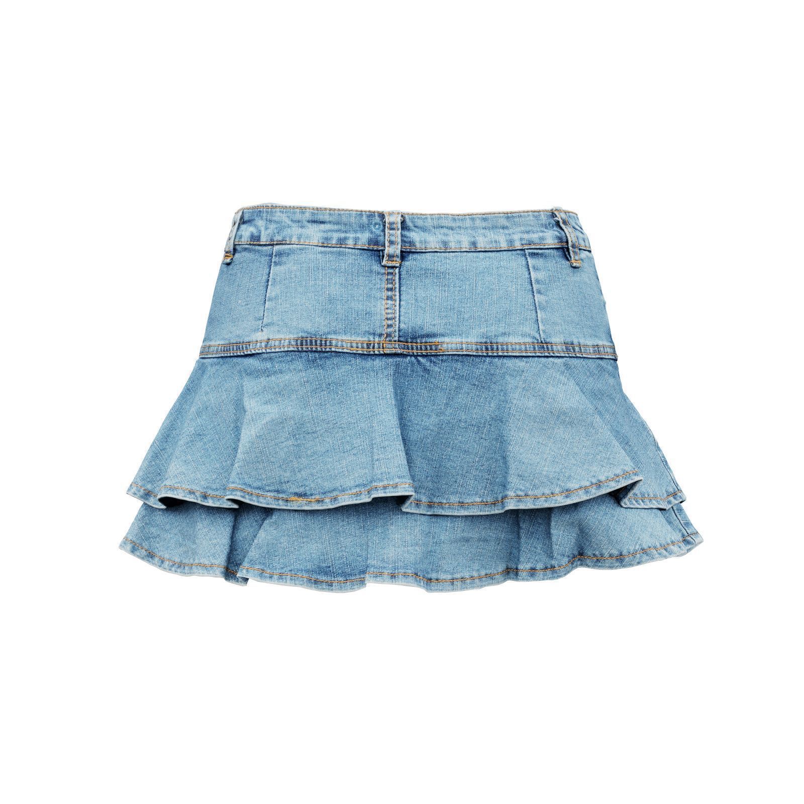 Mini Jeans Skirt 3D model_4