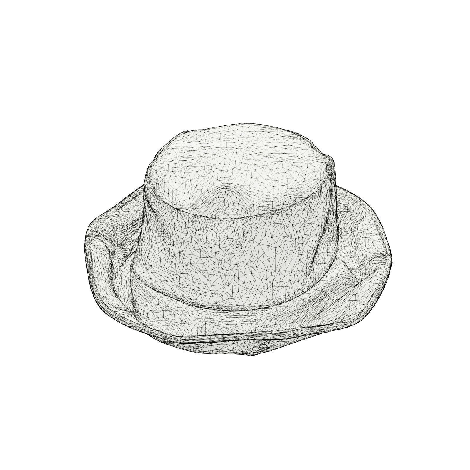 Metallic Sun Hat Down 3D model_7