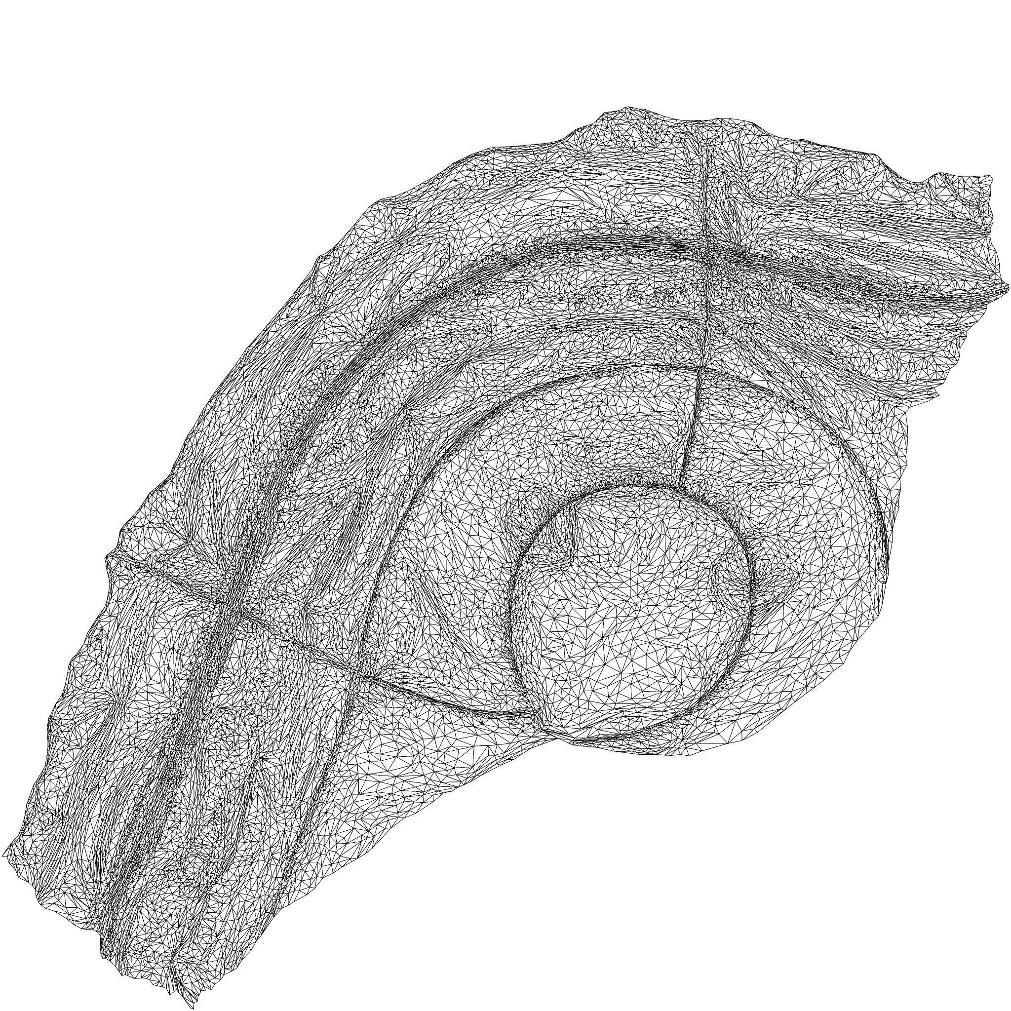 Metallic Sun Hat Down 3D model_8