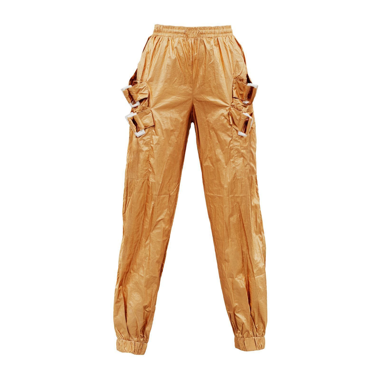 Metallic Straps Trousers 3D model_2