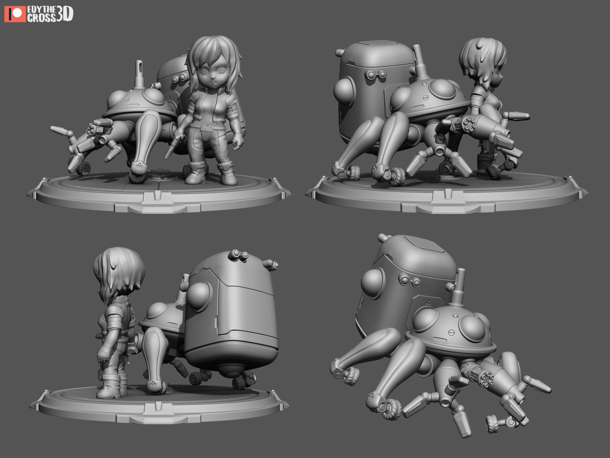 Mokoto Kusanagi 3D print model_4
