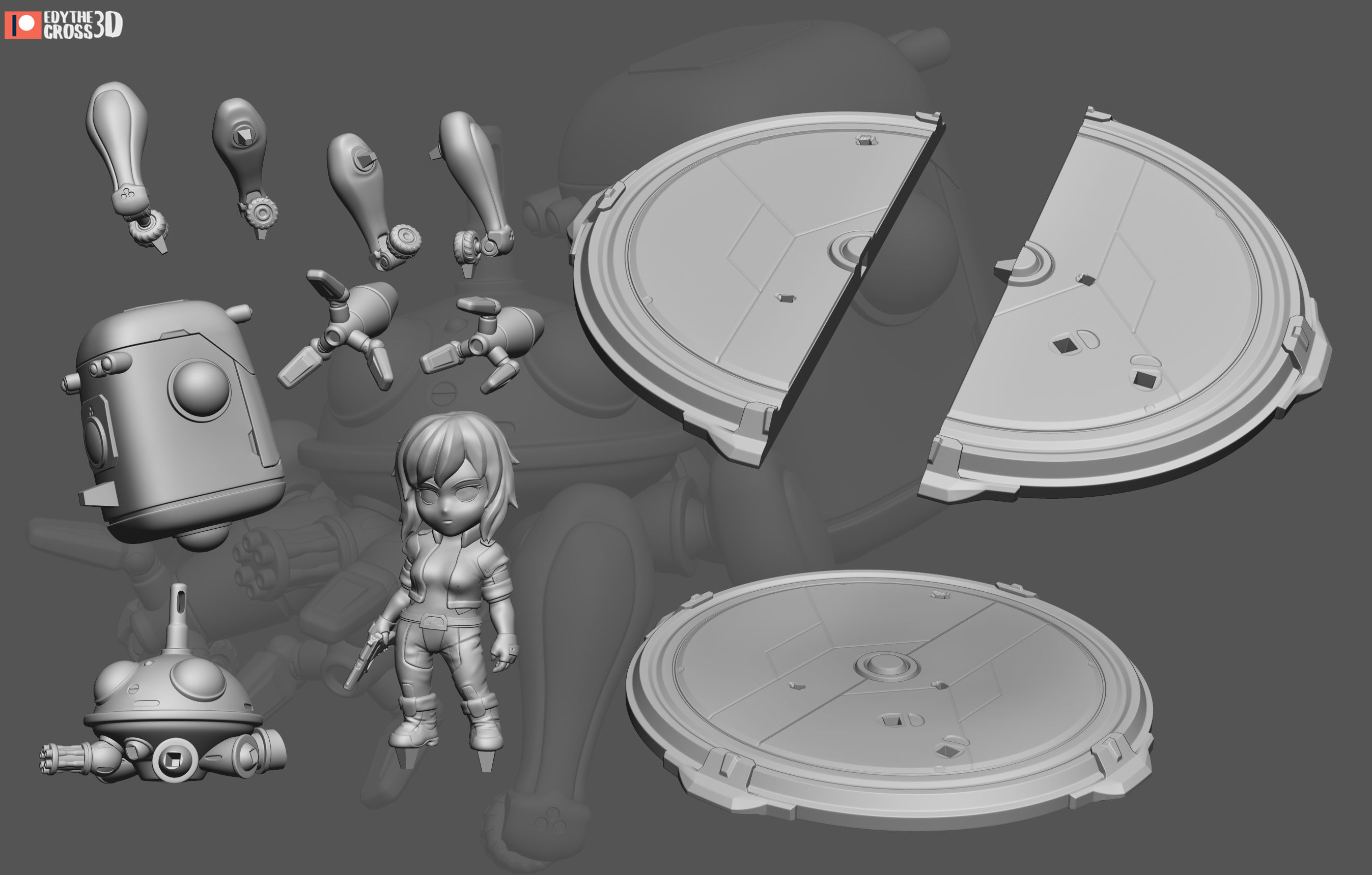 Mokoto Kusanagi 3D print model_3