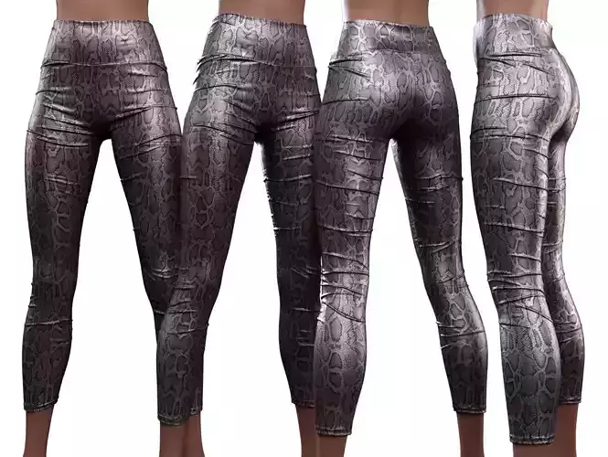 Metallic Snake Leggings
