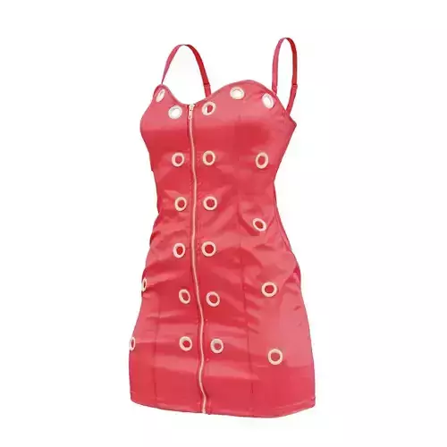 Metal Rings Dress 3D model
