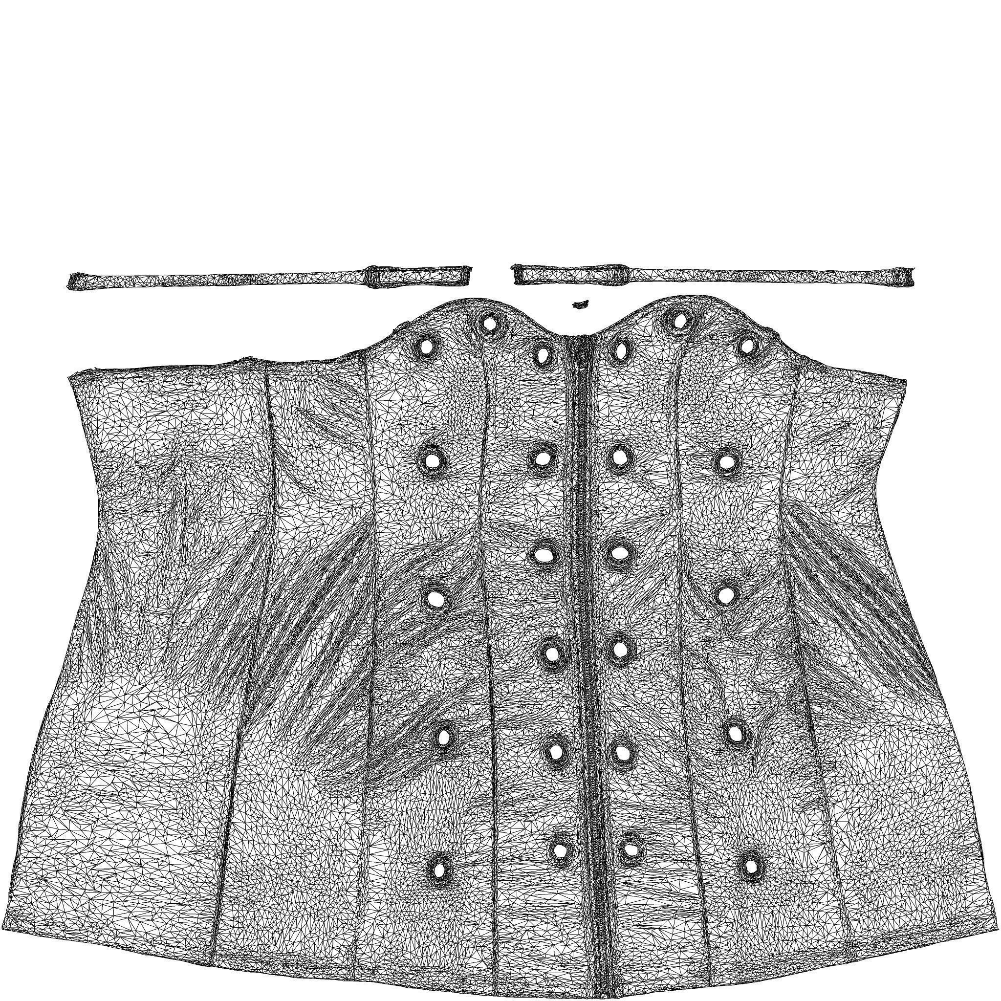 Metal Rings Dress 3D model_8