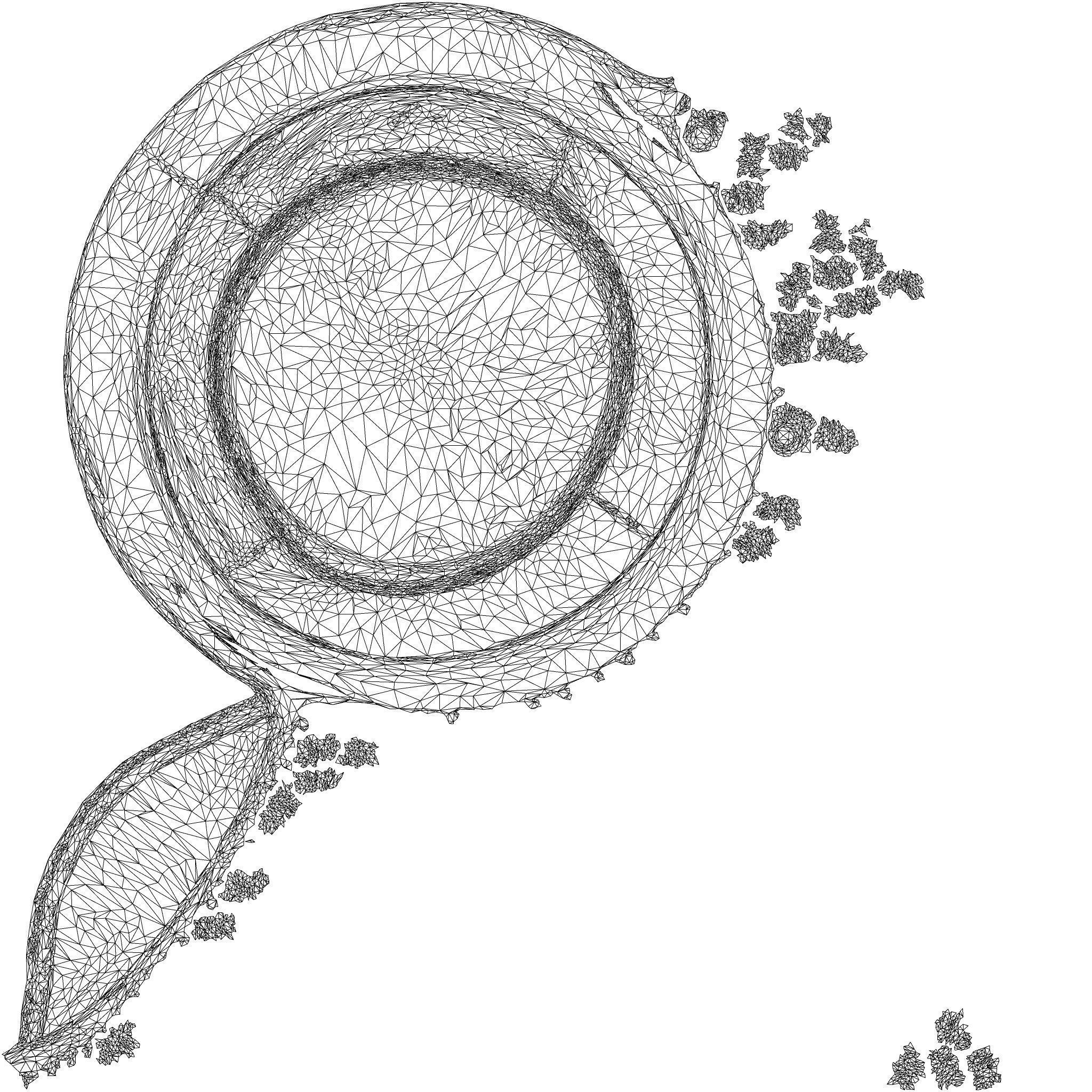 Metal Boss Chained Hat 3D model_8