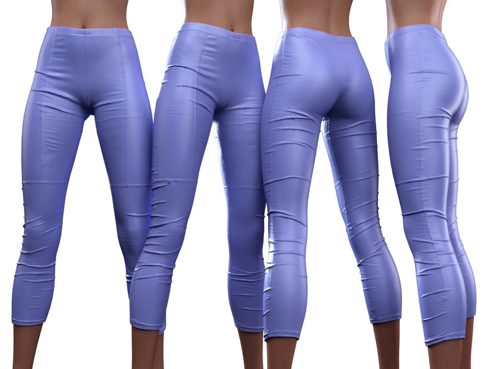 Lined Leggings 3D model_12