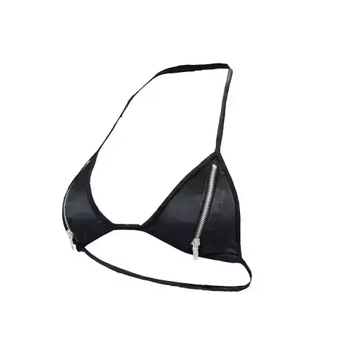 Leather Zipper Lingerie-Top 3D model