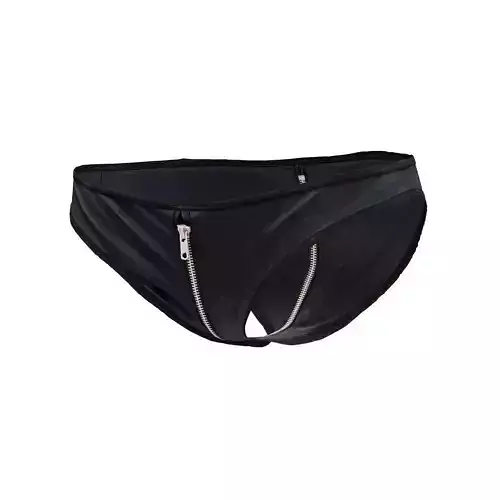 Leather Zipper Lingerie-Bottom 3D model