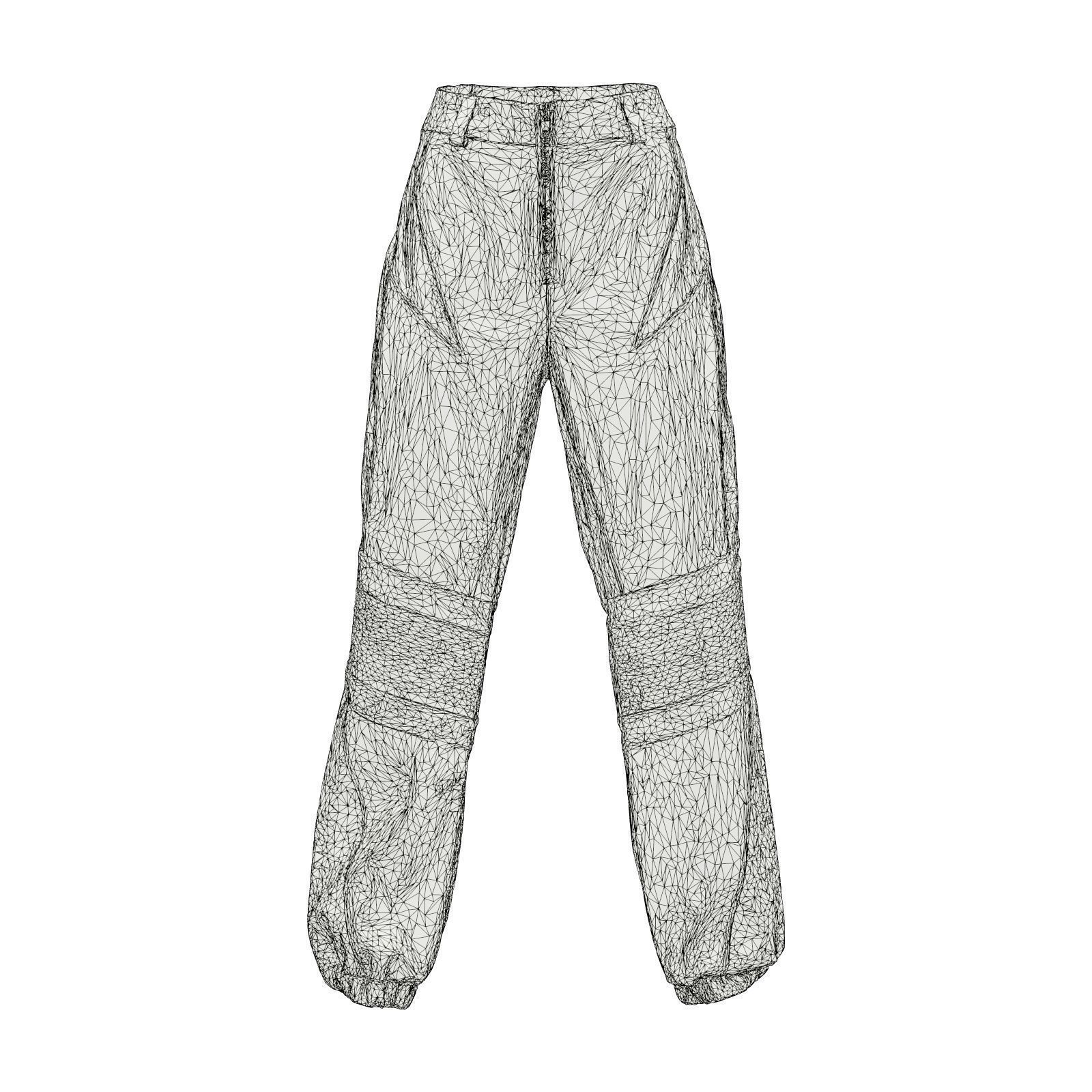 Leather Wrestling Trousers 3D model_8