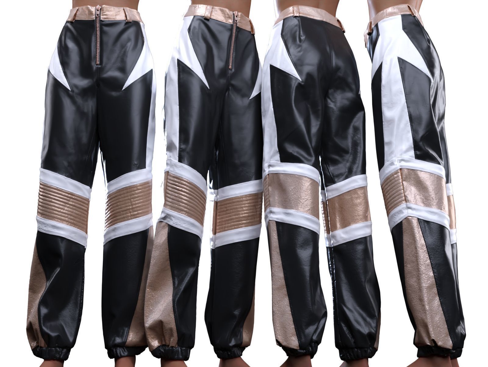 Leather Wrestling Trousers 3D model_12