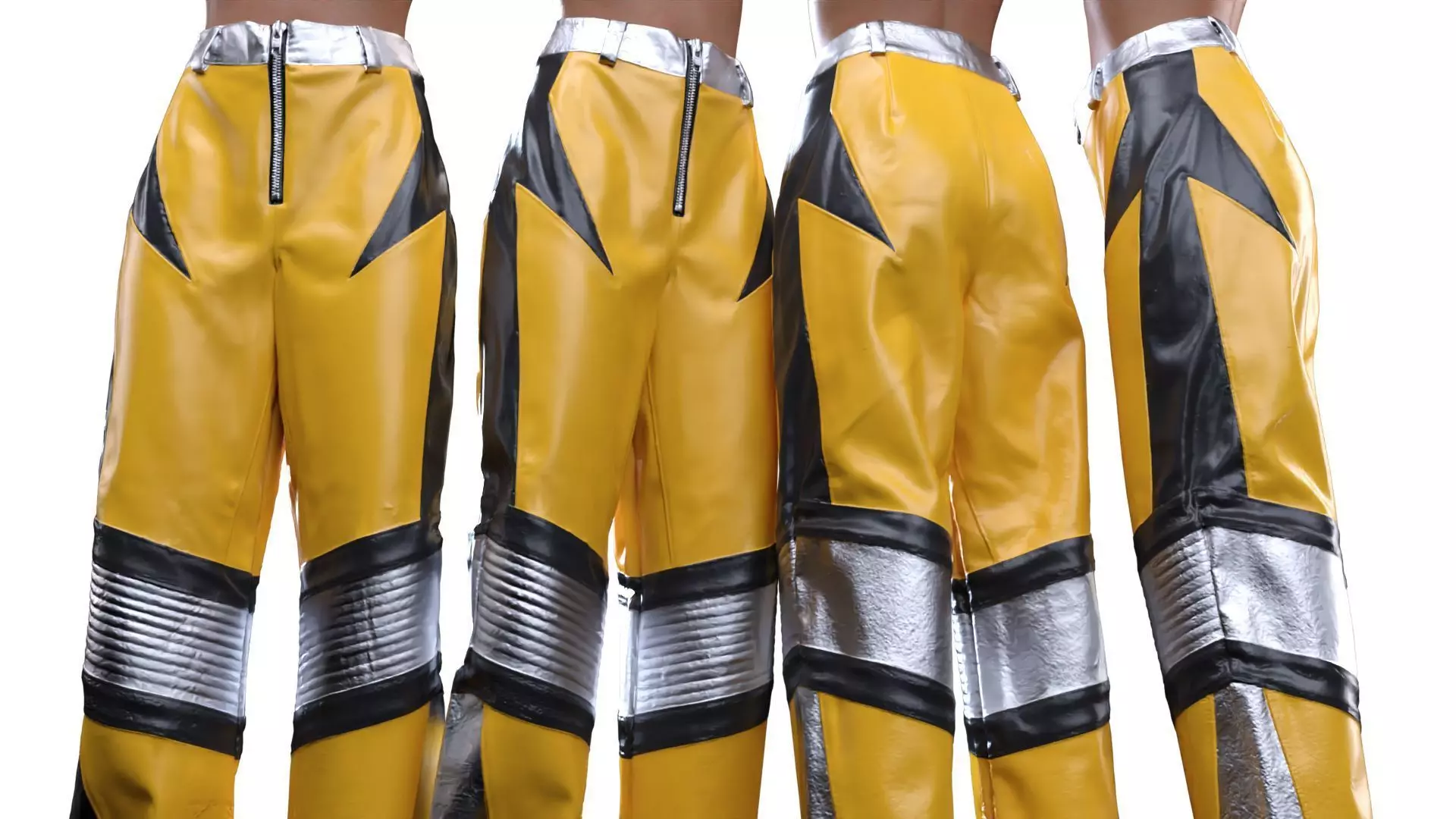 Leather Wrestling Trousers 3D model_0