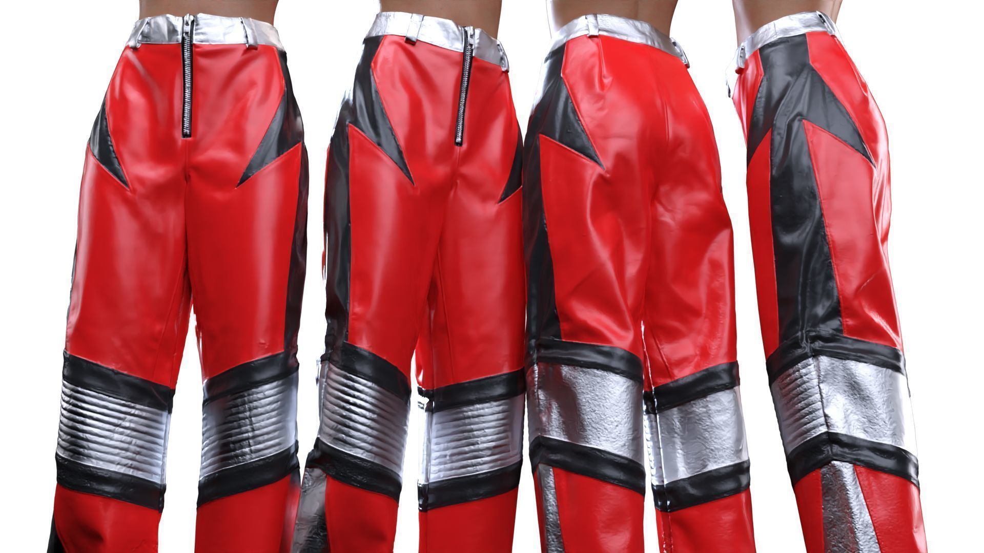 Leather Wrestling Trousers 3D model_15