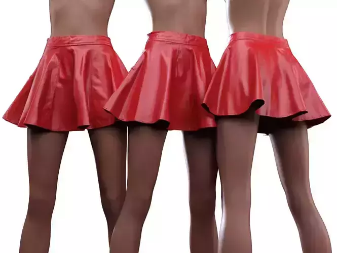 Leather Skater Skirt