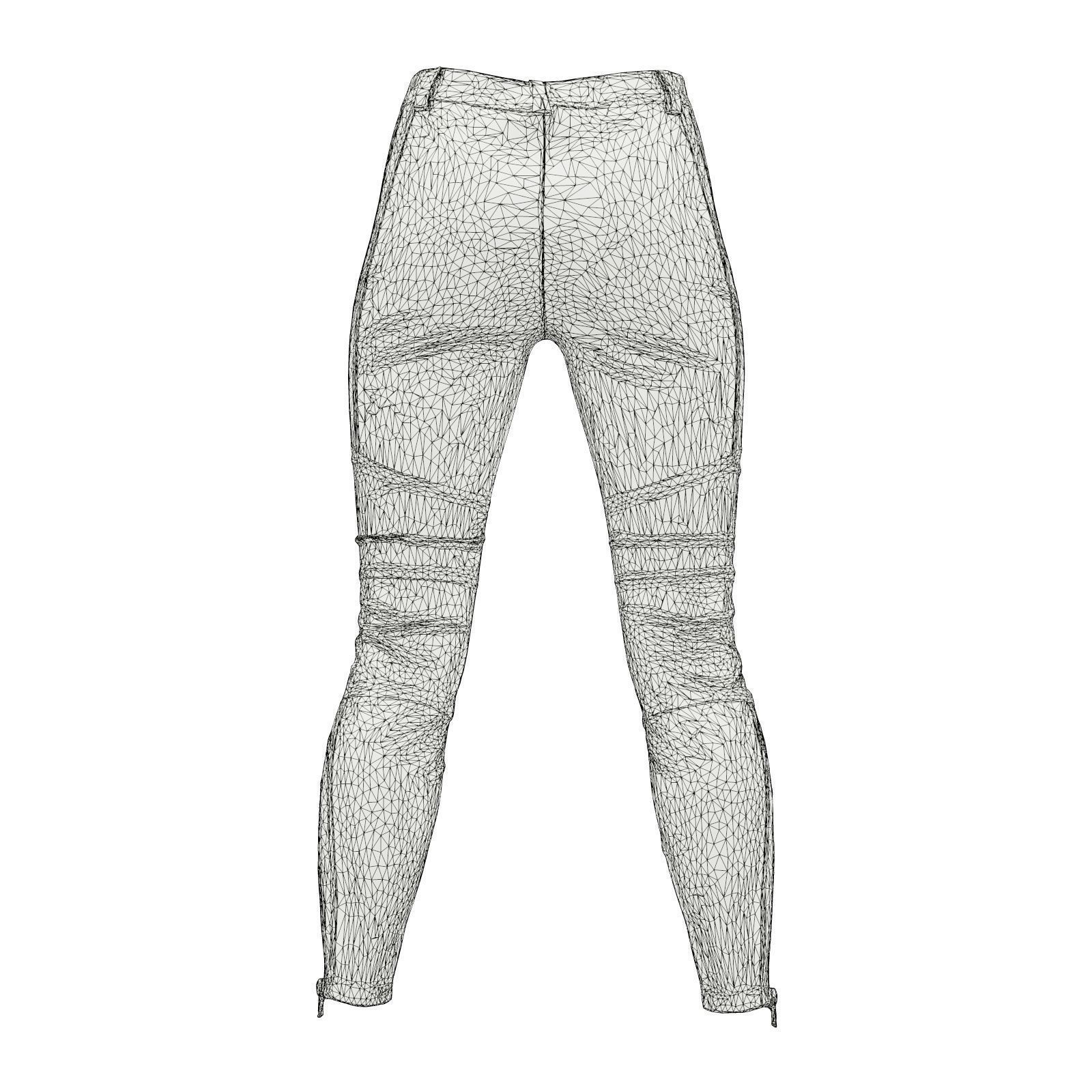 Leather Racer Pants 3D model_9