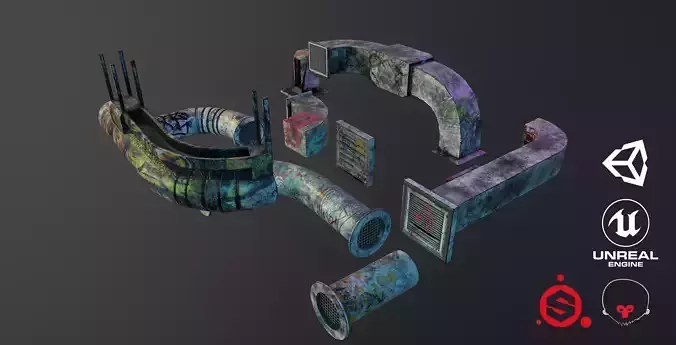 Cyberpunk Air Ducts Pack