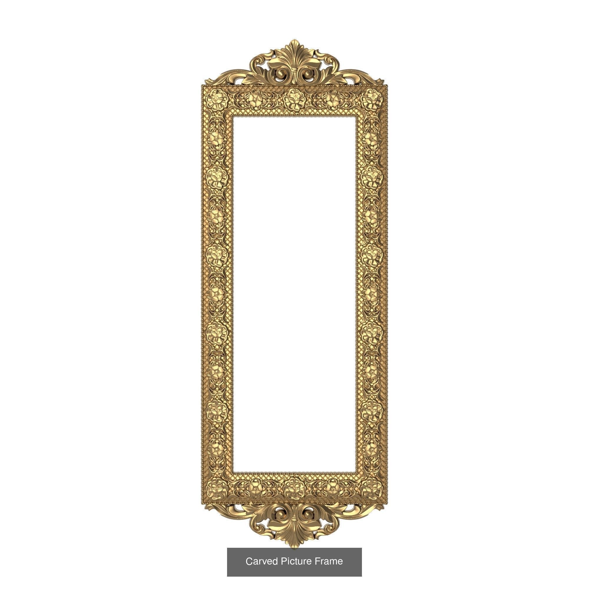 10 carved frames set 3D Model Collection_7
