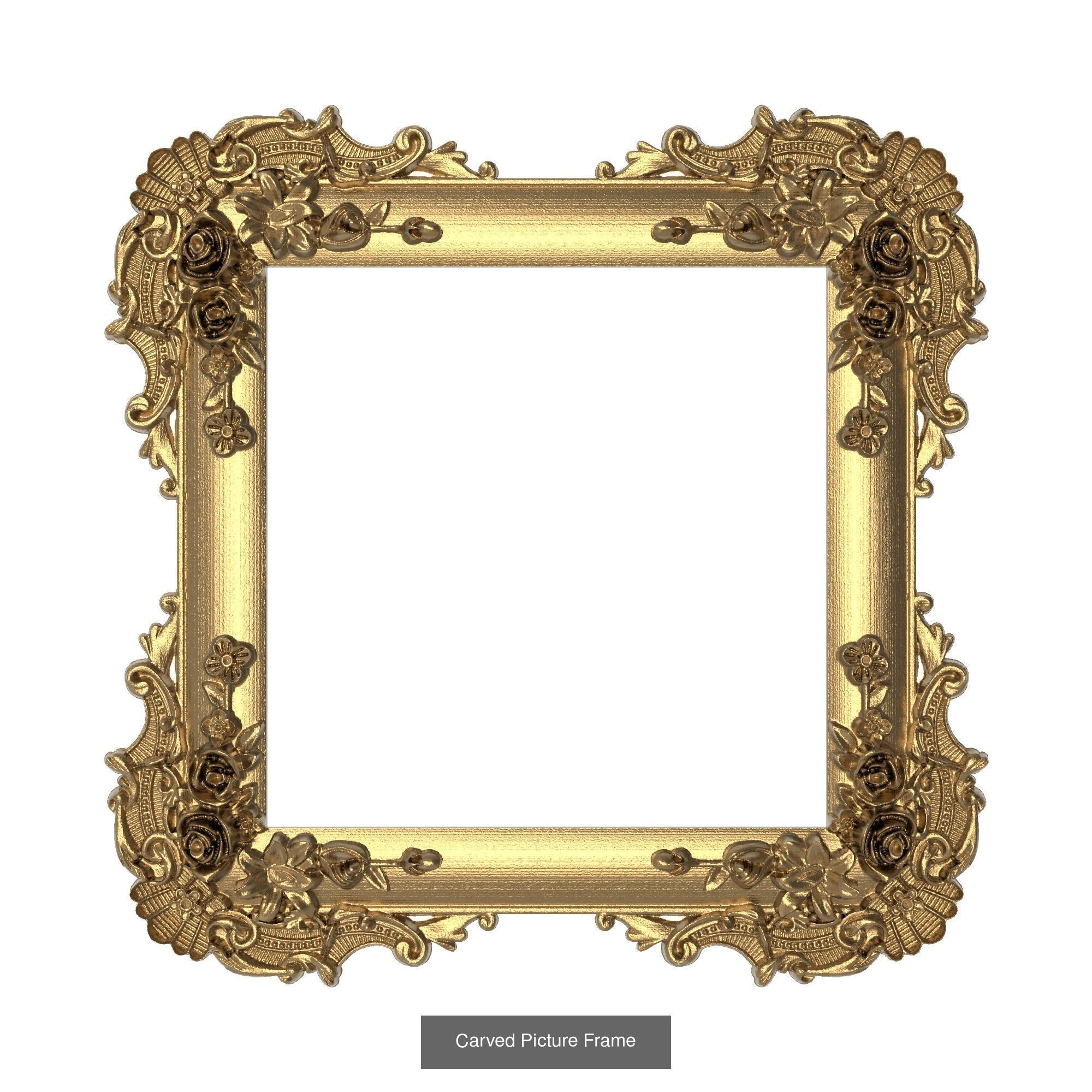 10 carved frames set 3D Model Collection_9