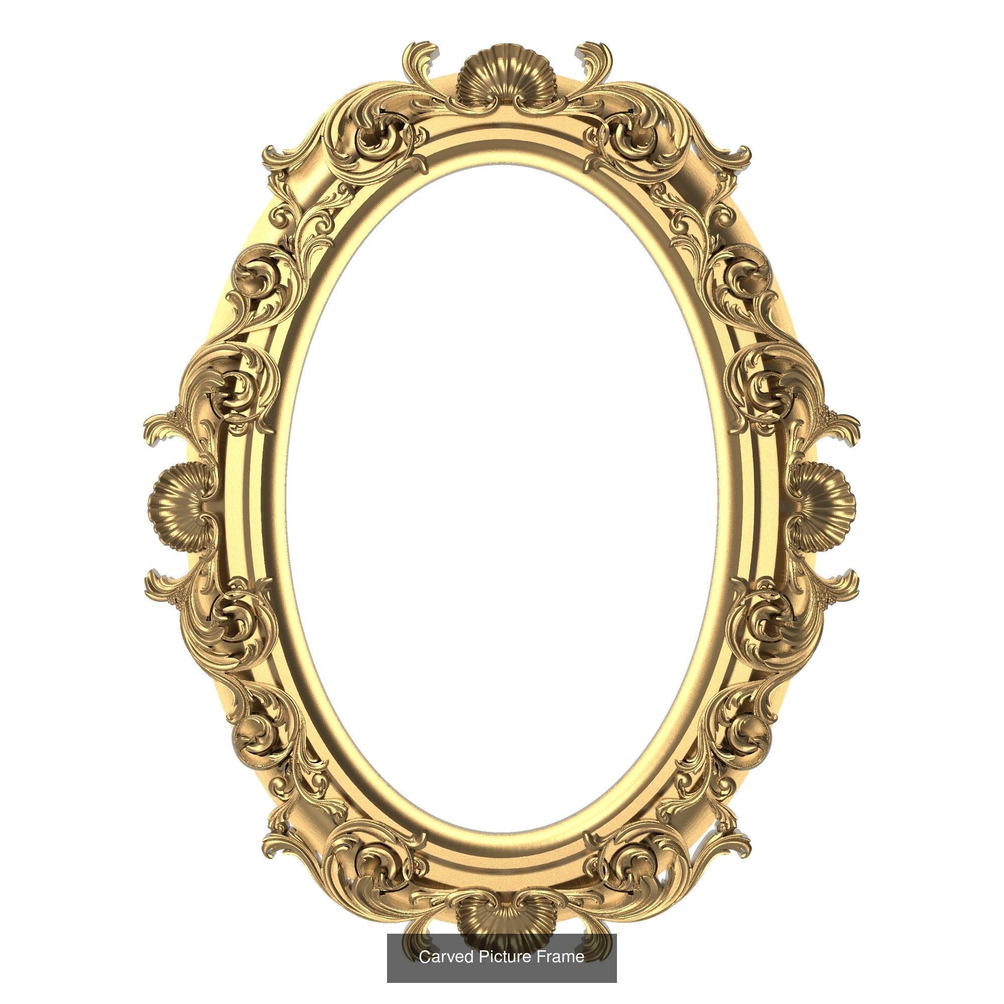 10 carved frames set 3D Model Collection_10