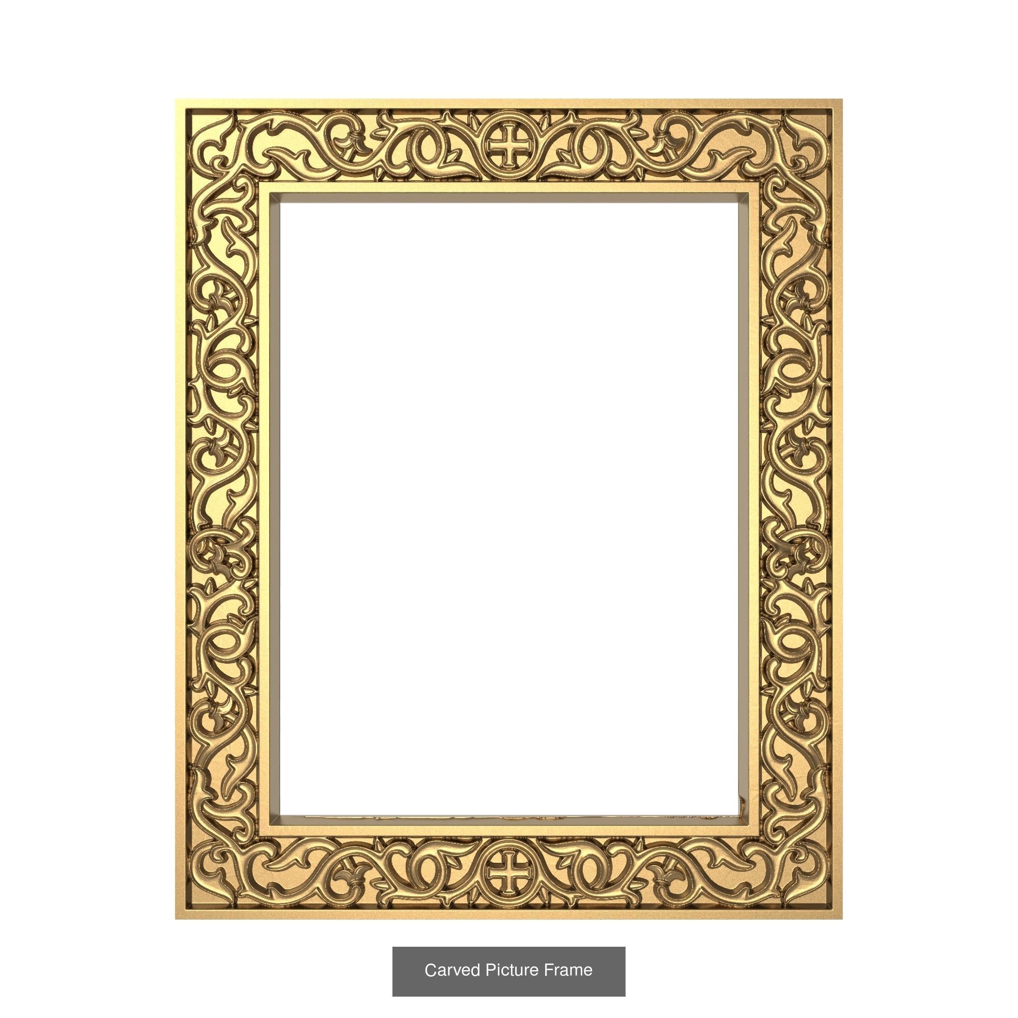 10 carved frames set 3D Model Collection_8