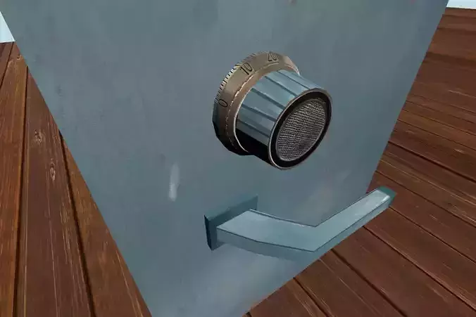 Security safe Low-poly 3D model