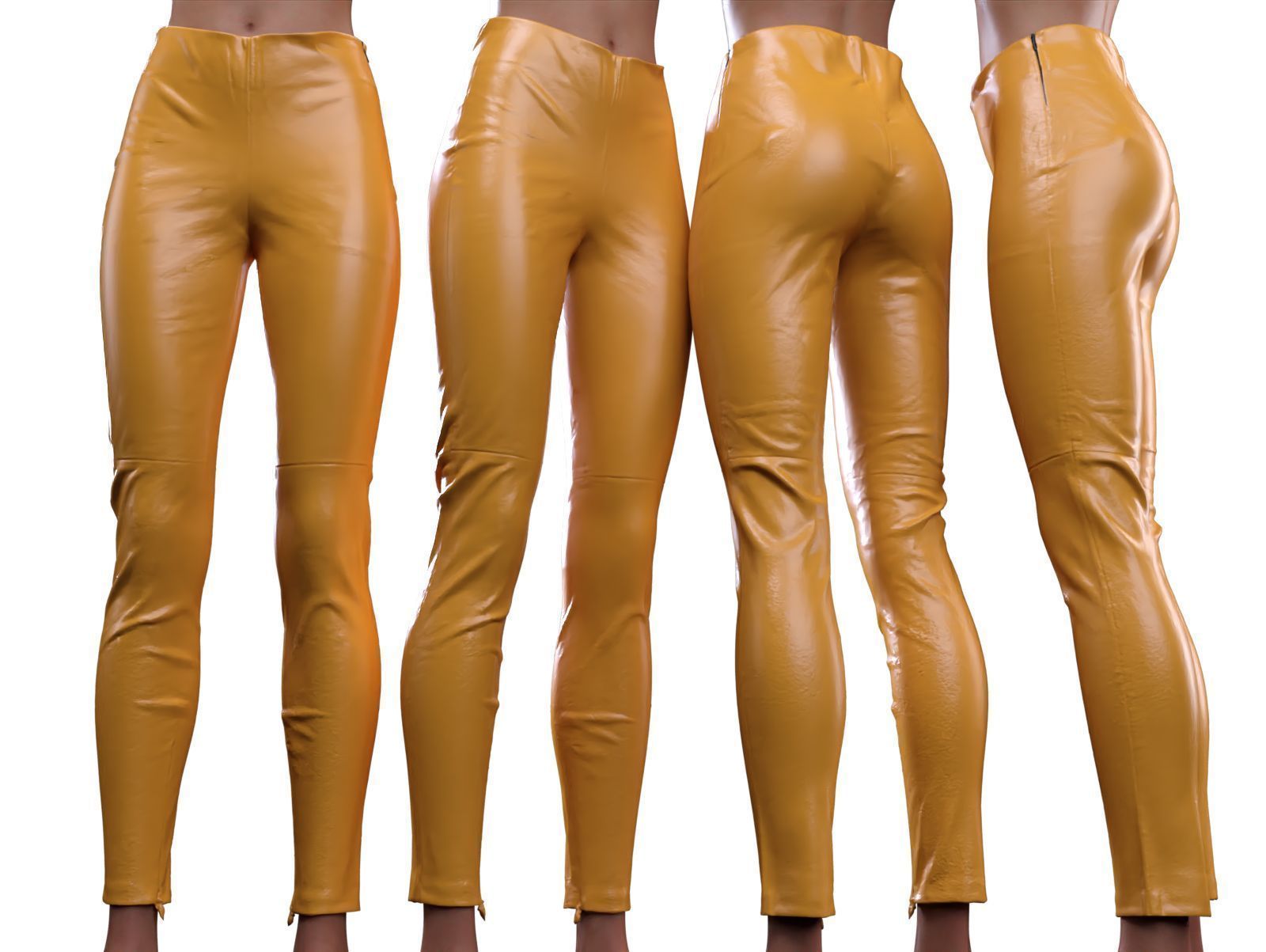 Leather Leggings 3D model_12