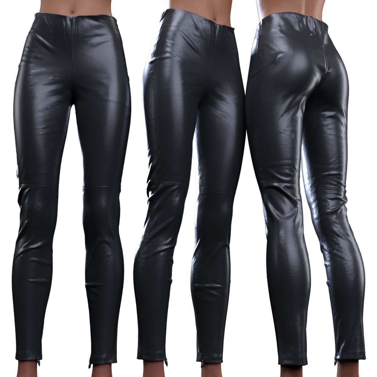 Leather Leggings 3D model_15