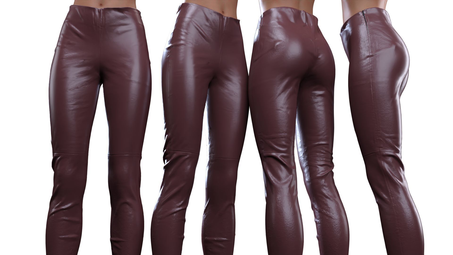 Leather Leggings 3D model_16