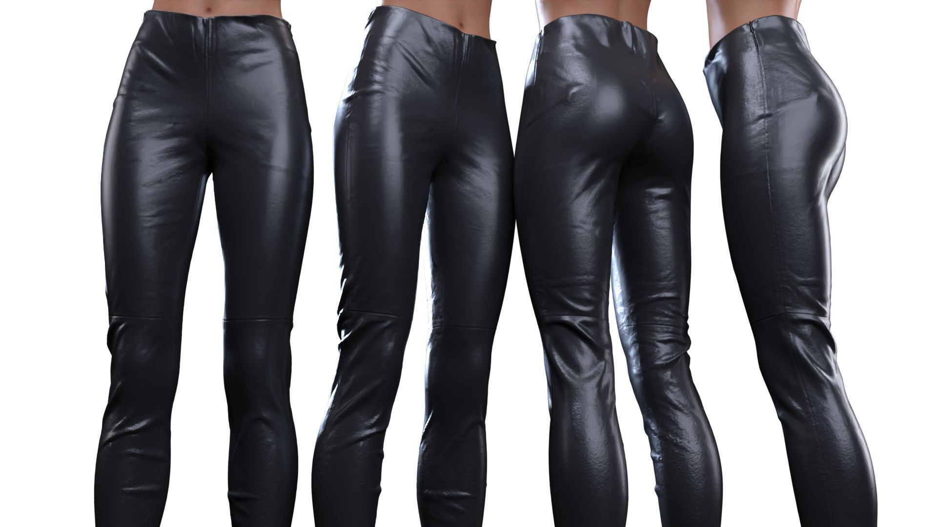 Leather Leggings 3D model_17