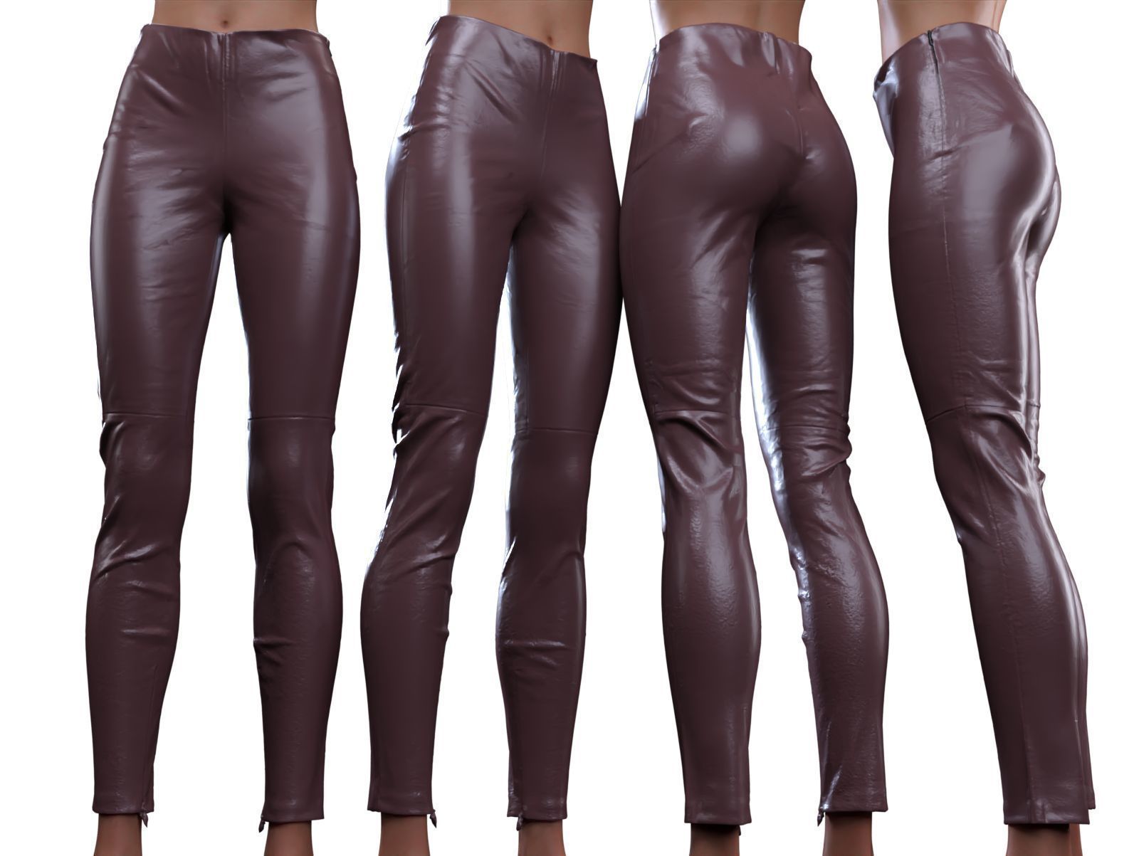 Leather Leggings 3D model_1